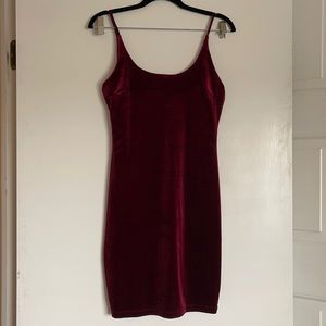 Windsor Burgundy Boujee Basics Velvet Dress